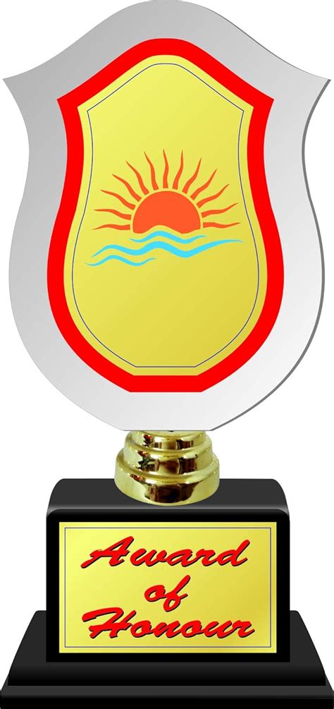 Delta Small Size (5.2 inch) Sun Acrylic Trophies with Plastic Base (AP ...