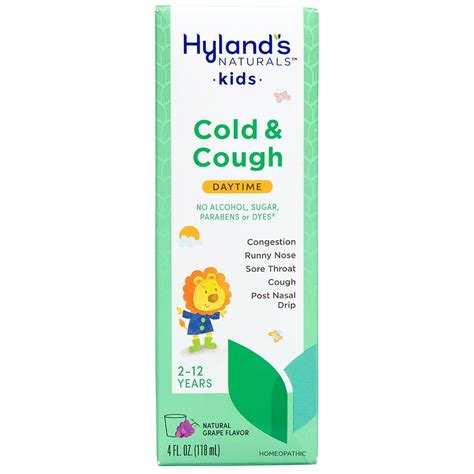 Hyland's Naturals Kids Cold & Cough Daytime Liquid, Grape Grape | Walgreens