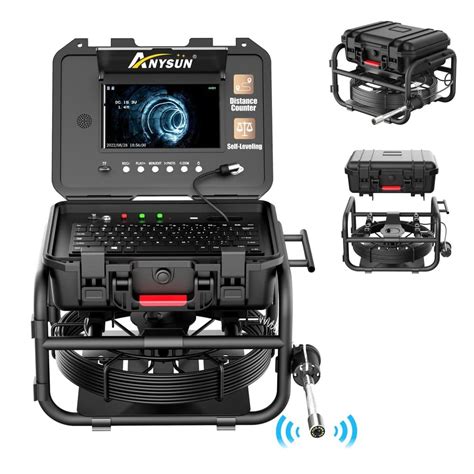 Buy Anysun Sewer Inspection Camera Self-Leveling 512Hz Sonde Meter ...