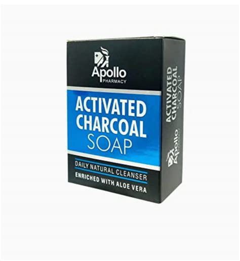 Buy Apollo pharmacy activated charcoal soap enriched with Natural ...