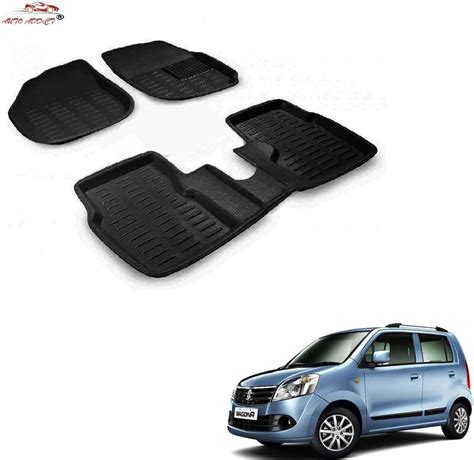 Kozdiko Car 3D Foot mat, Floor Mat Black Color for Maruti Suzuki Wagonr ...