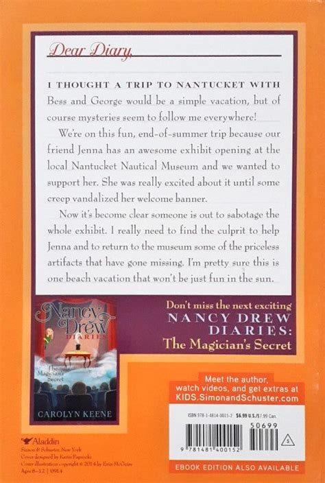Nancy Drew Diaries Book 7 The Phantom of Nantucket – Books and You