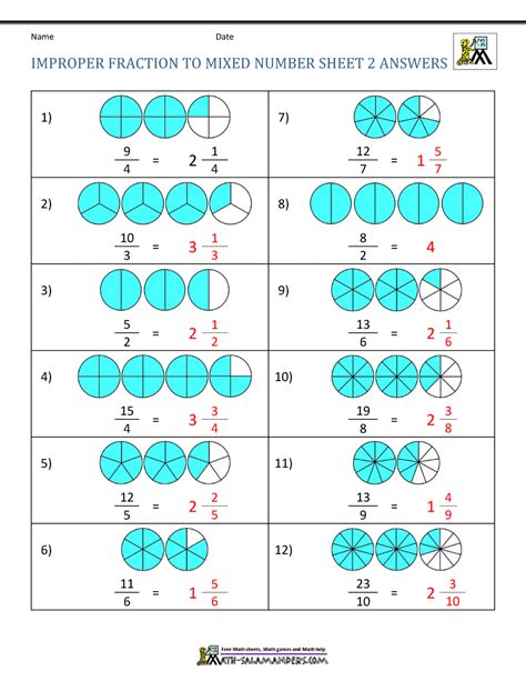 Image result for Improper Fraction Questions