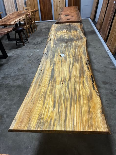 Live Edge Pine Slab Countertops Meadow Valley 8' White Pine Natural