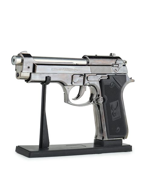 Lavi Metal U.S. 9Mm Gun Shape Gas Lighter For Outgoing Mouser Gun Style ...