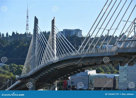 Tilikum Crossing Bridge in Portland, Oregon Stock Image - Image of ...