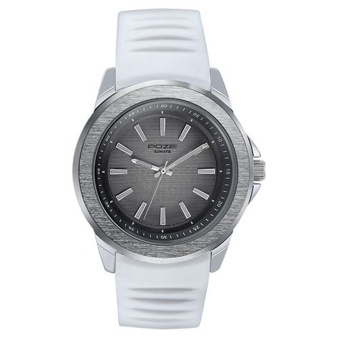 Buy Online Sonata Poze Quartz Analog White Dial Plastic Strap Watch For ...