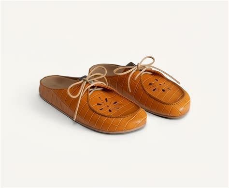 Tan Croc Print Leather Opale Mule – Costoso Italiano