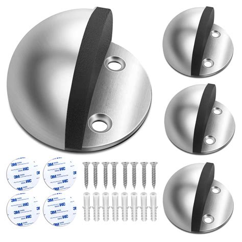 Snapklik.com : Door Stopper 4 Pack, Floor Door Stops Stainless Steel No ...