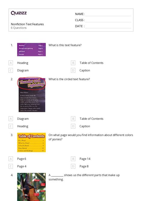 50+ Nonfiction worksheets for 2nd Class on Quizizz | Free & Printable
