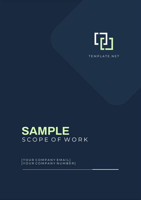 Free Sample Scope of Work Template to Edit Online
