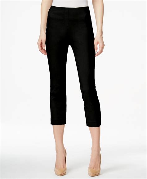 Style & Co Women's Petite Pull-On Capri Pants Deep Black Size Petite ...