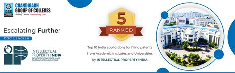 CGC Landran Ranked at 5th Position Among Top Institutes in India for ...