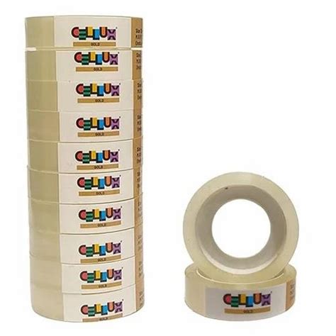 Bopp Jumbo Roll - CELLUX 12 Rolls Gold Transparent Tape Refills for ...