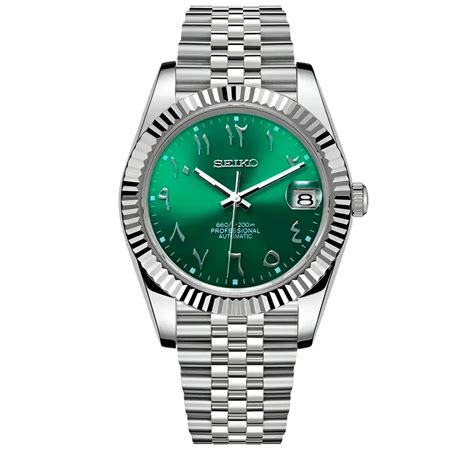 SEIKOJUST - OLIVE GREEN ARABIC – India Mods Watch