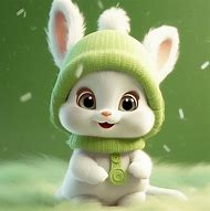 Image result for Blue and Green Cartoon Bunny