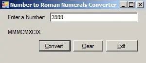 Image result for Visual Basic Roman Numeral Converter Code