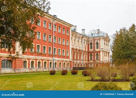 Old Red Castle in Jelgava, Latvia. Latvian Agriculture University Editorial Stock Photo - Image ...