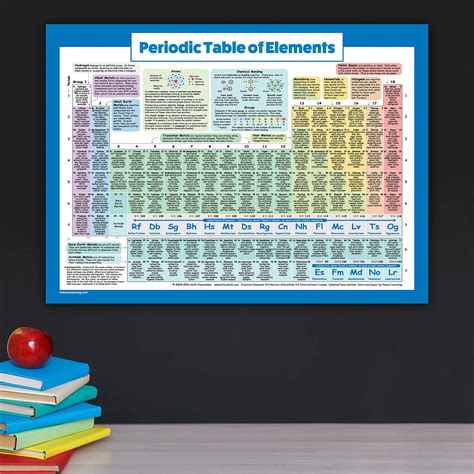 2 Pack: Periodic Table of the Elements Poster for Kids + Muscular ...