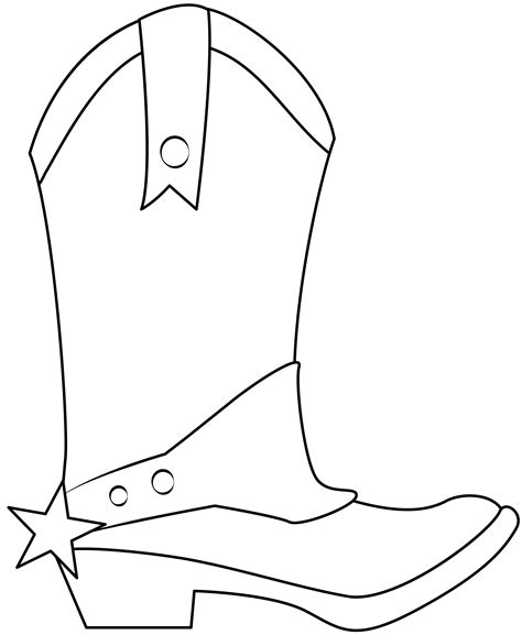 Cowboy Boot Template Printable - Free Printable