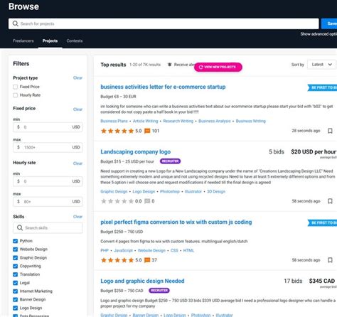 Image result for Freelancer Projects