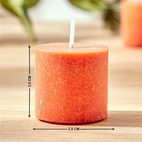 Buy Colour Refresh Set of 6 Mandarin Scented Votive Candles from Home ...