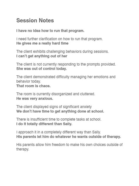 Image result for Session Note RBT Form