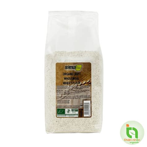 Bột mì nguyên cám hữu cơ Sima Bio 1kg Organic Soft WholeMeal Wheat ...