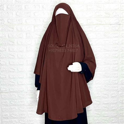Brown Round Khimar – Souq an nisa