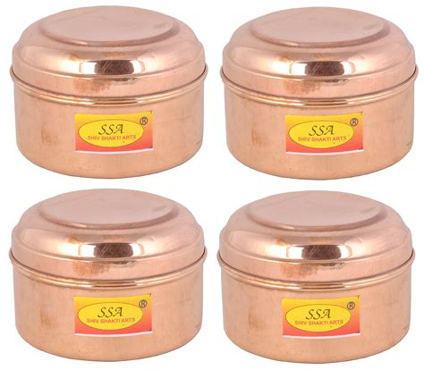 100% Pure Copper Box |Jewellery Box| Dibbi| Puja - Mandir Roli/Chawal ...