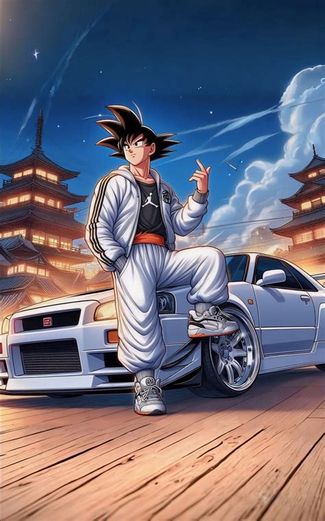 Goku with a Nissan skyline r34 en 2024 | Fotos del pajaro loco ...