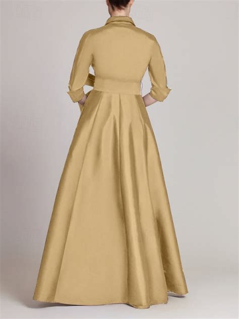 A-Line Floor Length Shirt Dress Wedding Guest Dress Formal Dresses ...