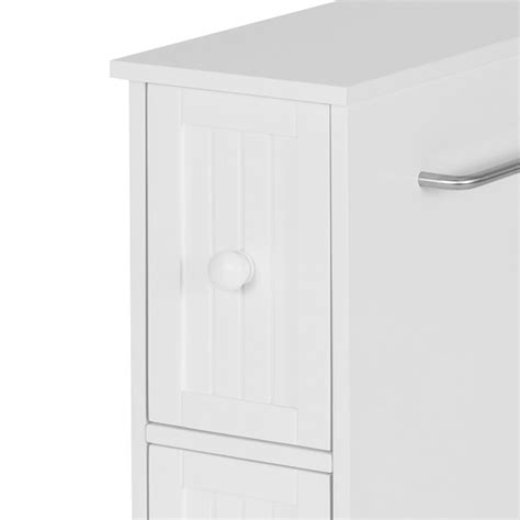 Buy Teamson Home Narrow Cabinet with Two Storage Drawers and Towel Bar ...