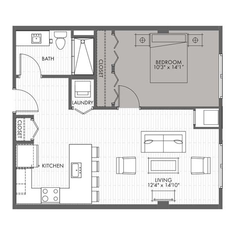 One Bedroom Apartment Floor Plans With Dimensions | www ...