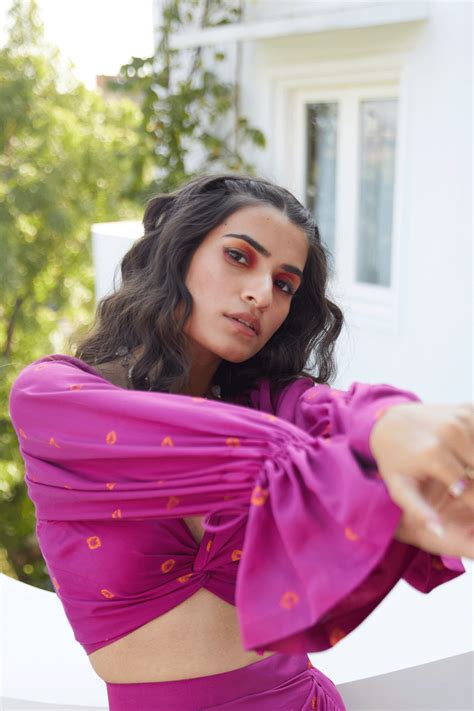 Orchid Draped Skirt Set as seen on Masoom Minawala. – Aapro