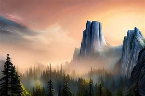 Yosemite National Park Digital Painting Art Print – Keep Calm Collection
