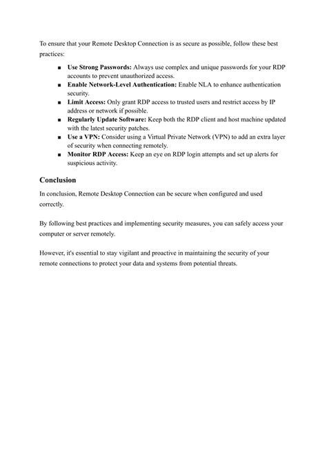 How to Secure Remote Desktop Connection 的图像结果
