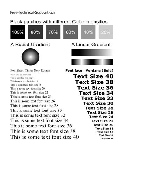 Black White Print Test Page | PDF
