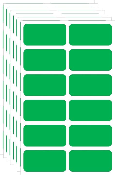 BlackDreams® Green Color Blank Plain Rectangular Self Adhesive Paper ...
