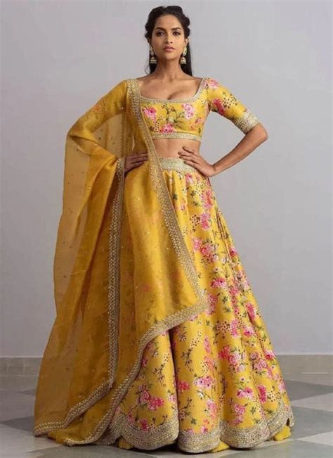 Yellow Colour Dulhan Lehenga Choli, Wedding Lehenga Choli KE 90 – Rim ...
