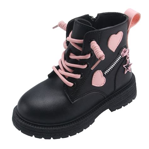 FhsagQ Boots Girls Boots Size 10 Children's Winter Leather Lace up ...