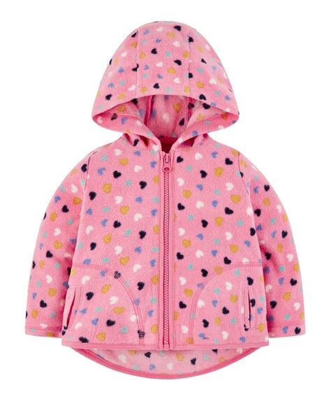 Buy Pink Hearts Hooded Fleece Online at Best Price | Mothercare India