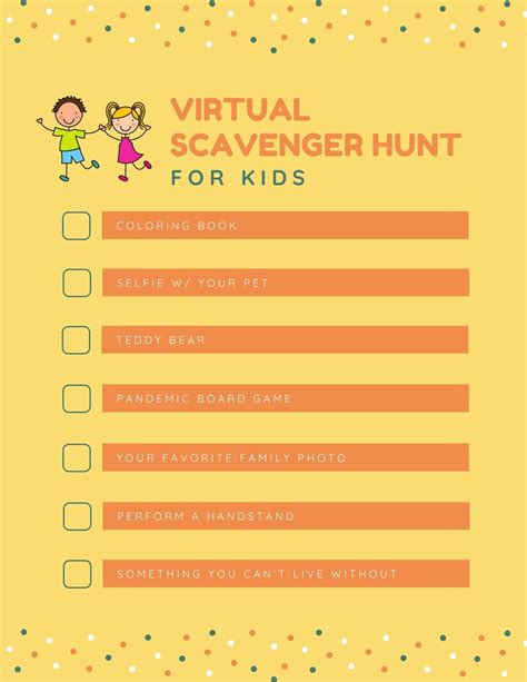 Virtual scavenger hunt ideas sample lists – Artofit