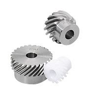 Helical Gear m1 POM White (Polyacetal) Type | KYOUIKU GEAR MFG（KG ...