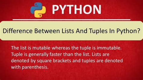 Image result for Difference in Python Between Tuple and List
