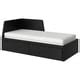 FLEKKE day-bed w 2 drawers/2 mattresses, black-brown/Åfjäll medium firm ...
