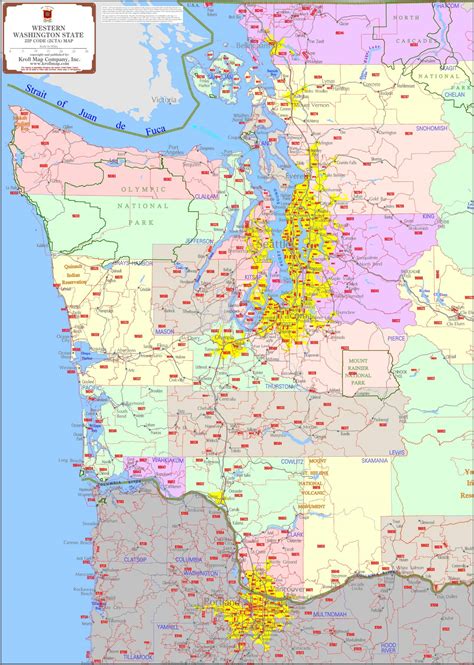 Western Washington State Zip Code Map