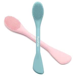 RamPula Facial Cleansing Brush, 2 in 1 Silicone Face Mask Brush & Face ...