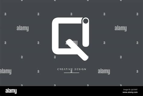 QI, IQ, I or Q Alphabet Letters Abstract Icon Logo Stock Vector Image ...