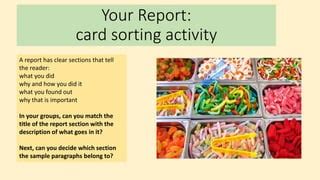Image result for Information Report Structure Sorting Activity